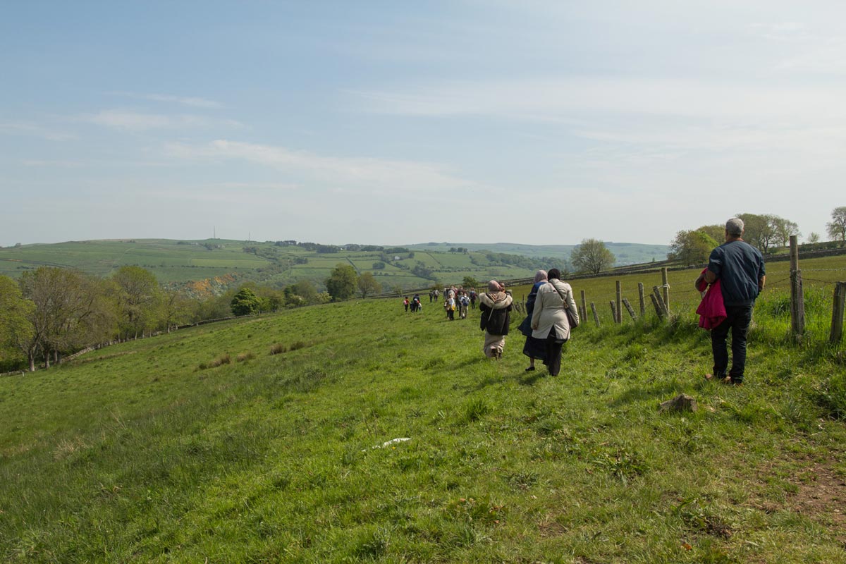 A forage walk in the landscape of Burnlaw, Hexham.